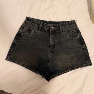Classic Black Denim Women's Shorts